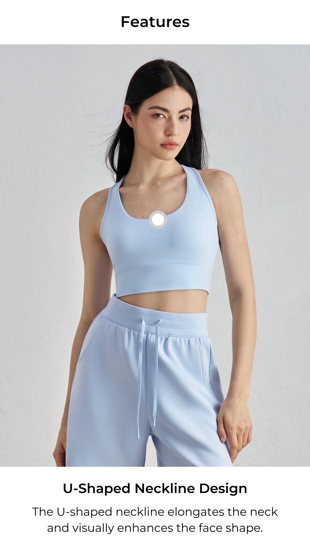Racerback Yoga Sports Bra (Fixed Pads)