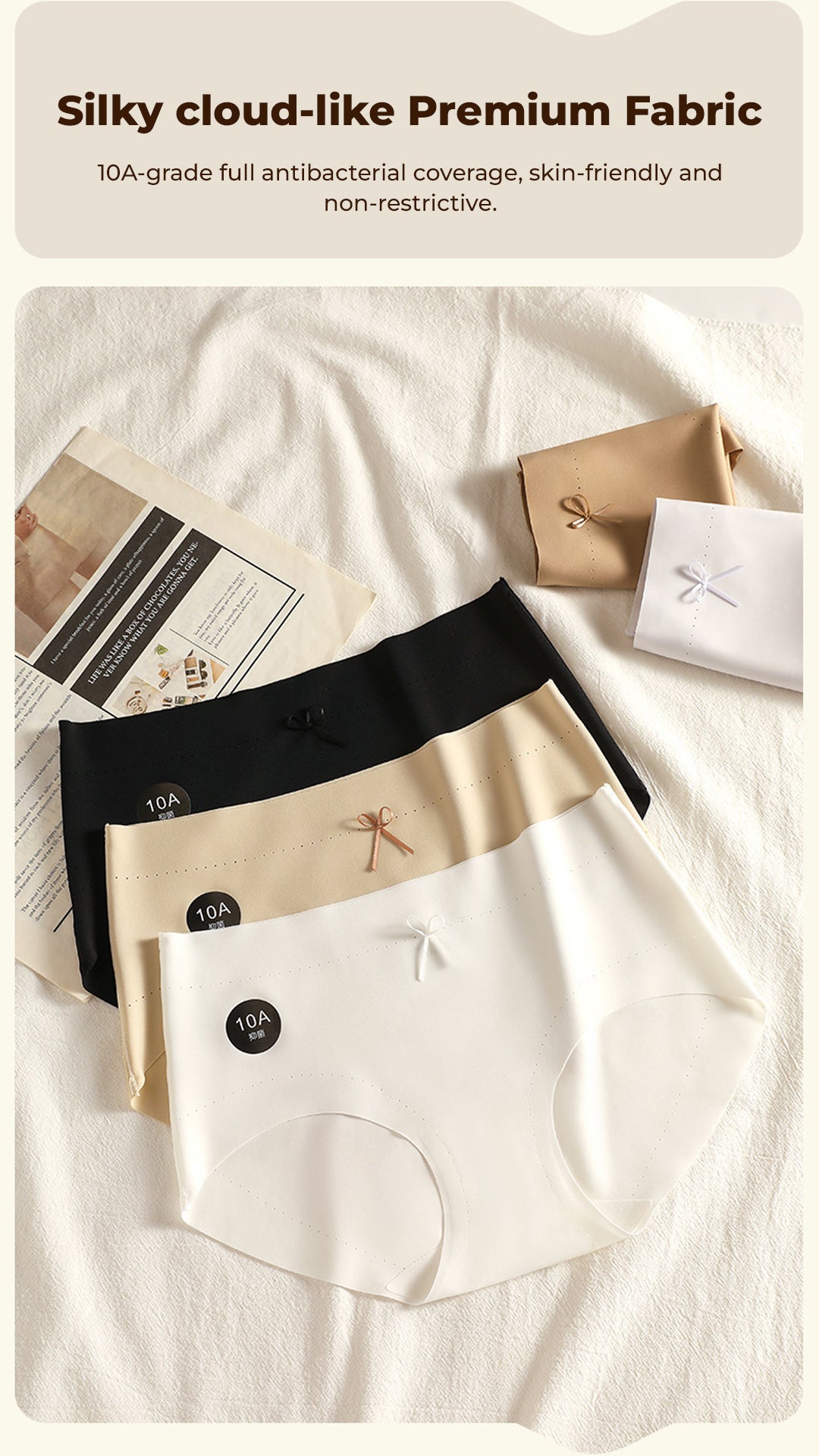 SoftLuxe Antibacterial Seamless Panties (6 for RM39.90)