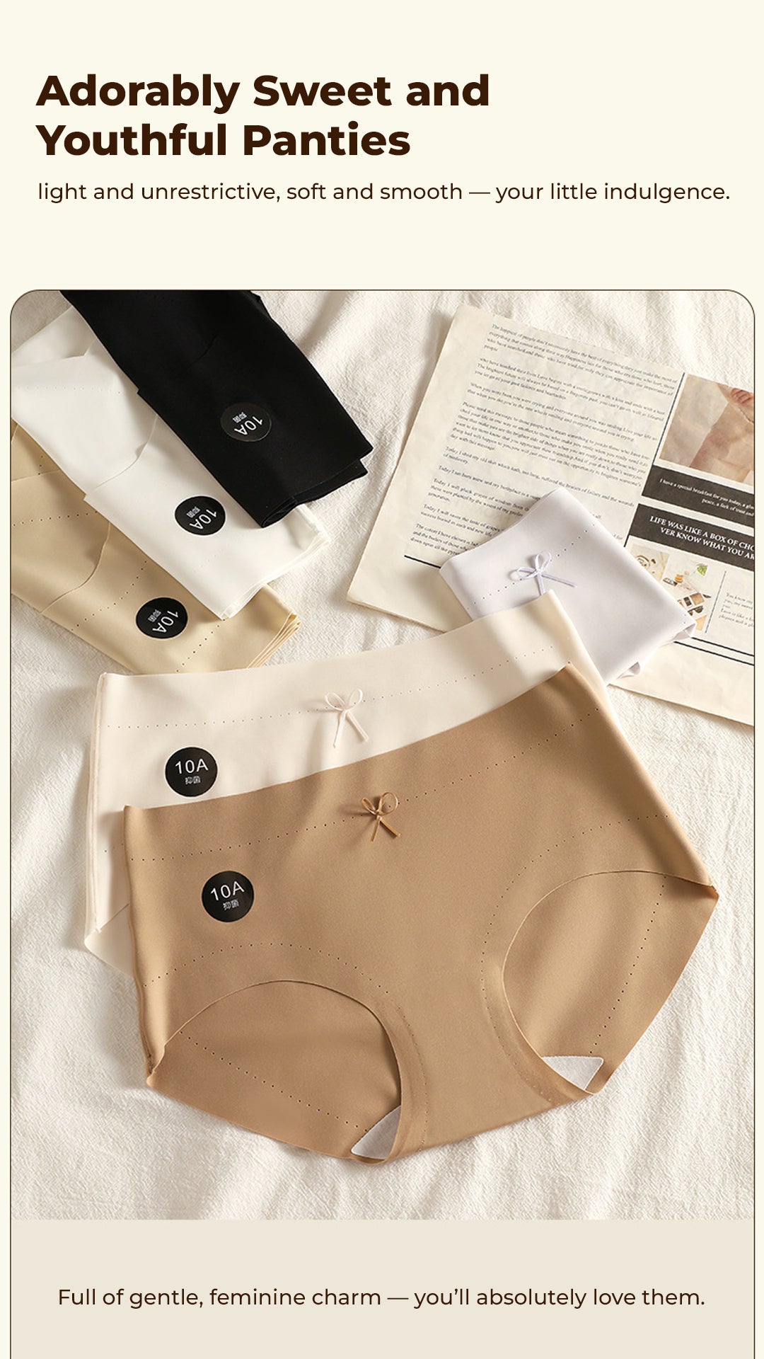 SoftLuxe Antibacterial Seamless Panties (6 for RM39.90)