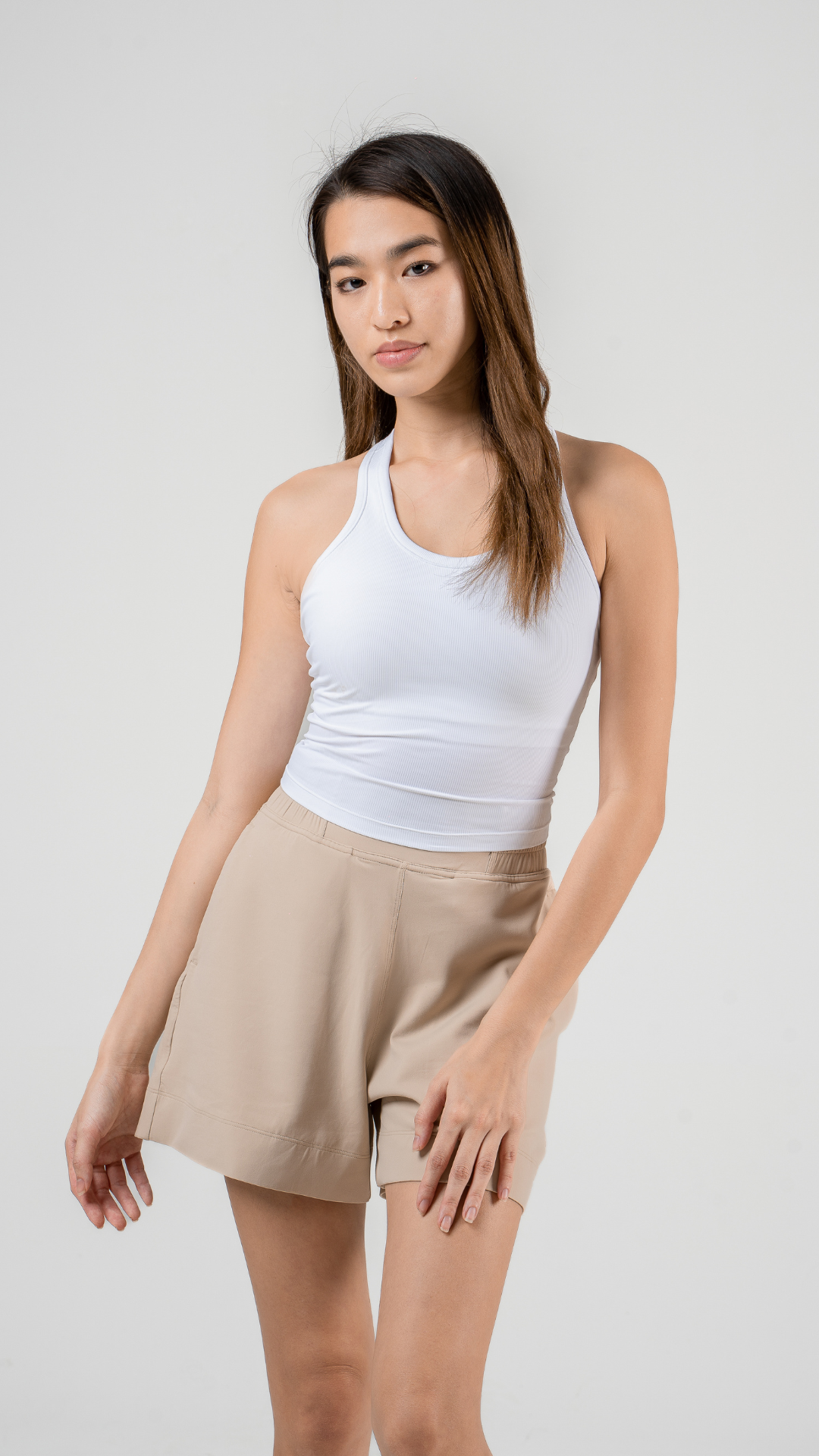 Light Ribbed Sports Tank Bra
