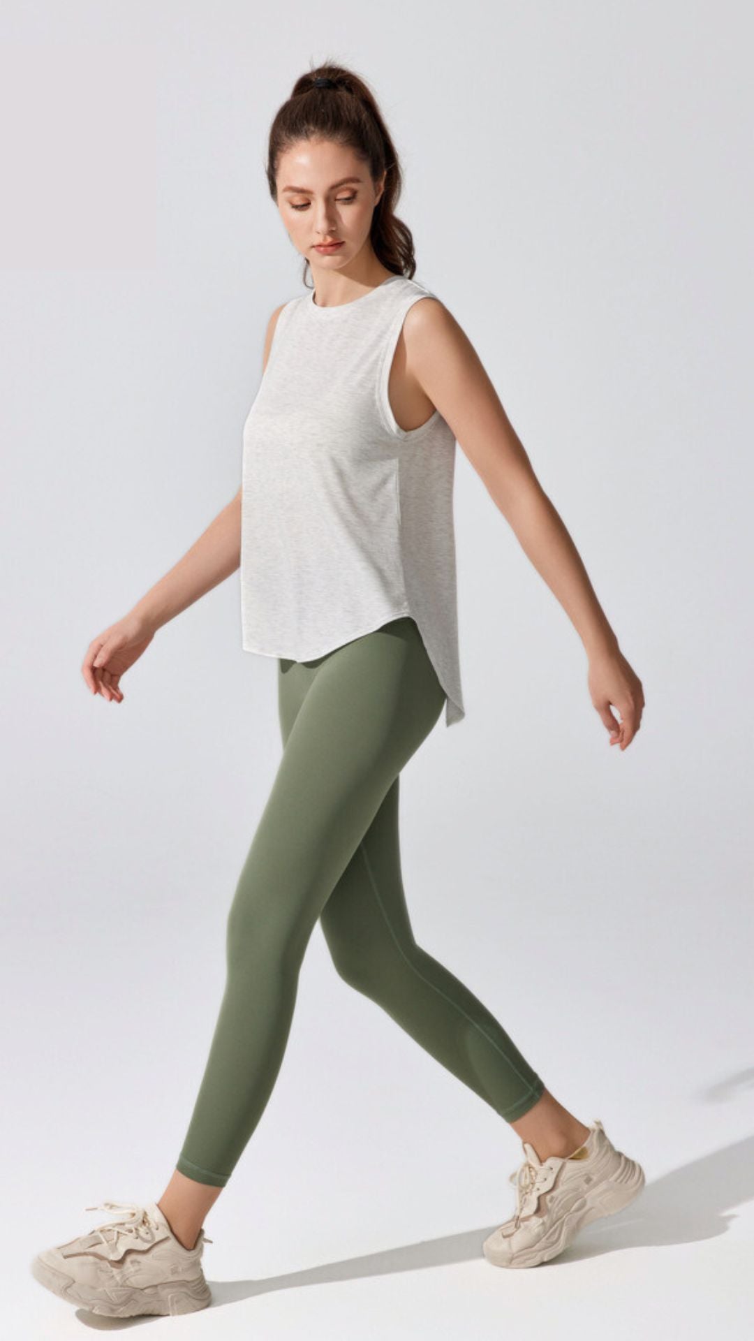 ArcGlow Back-Slit Tank Top