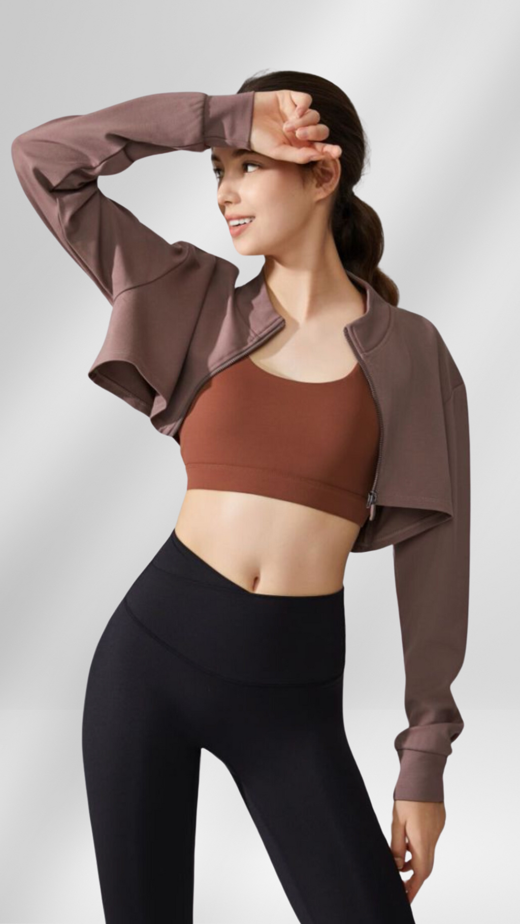 Athleisure Luxe Cropped Jacket