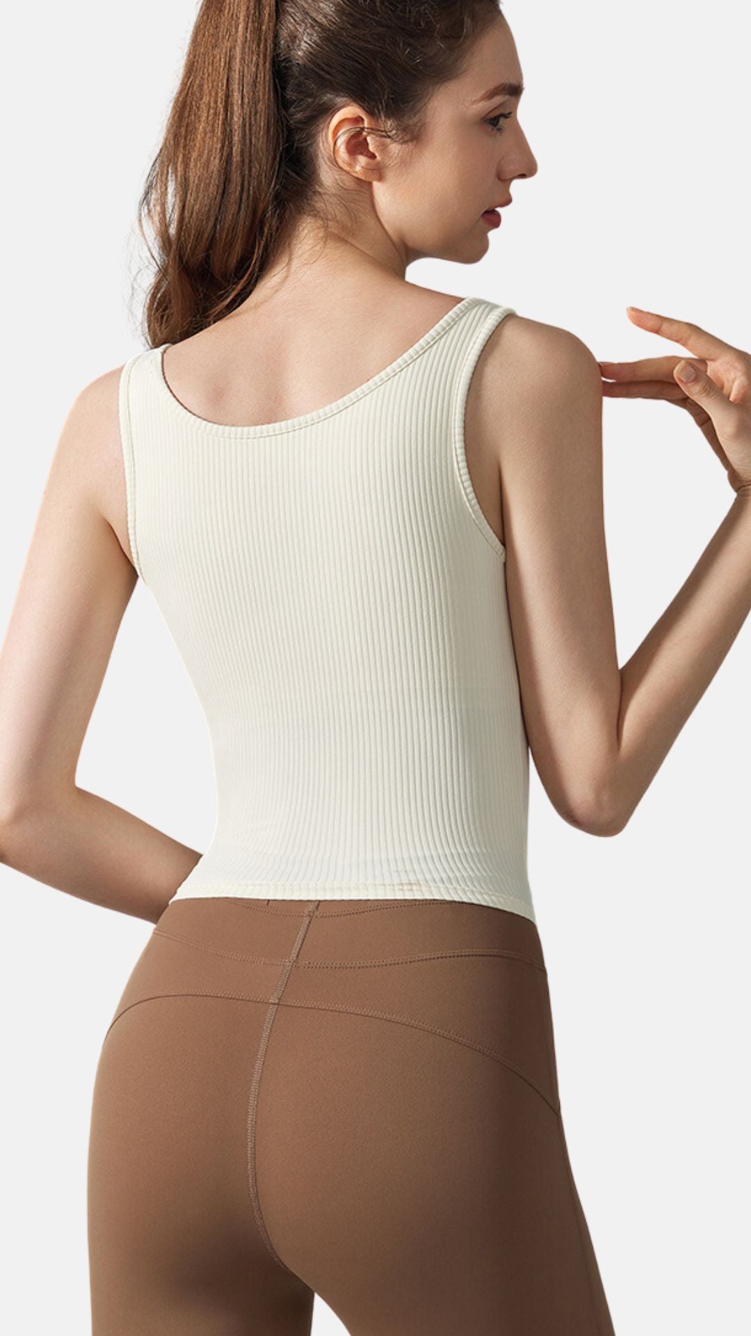 Serene Elegance Ribbed Yoga Tank