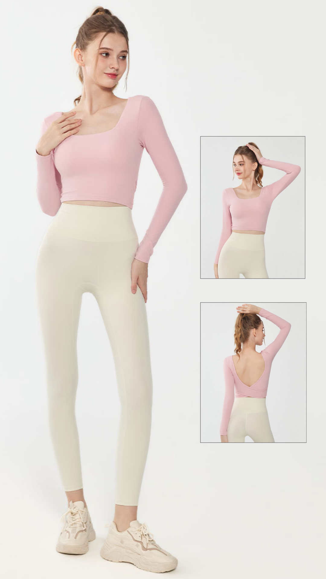 Twisted Elegance: Long Sleeve Padded Top