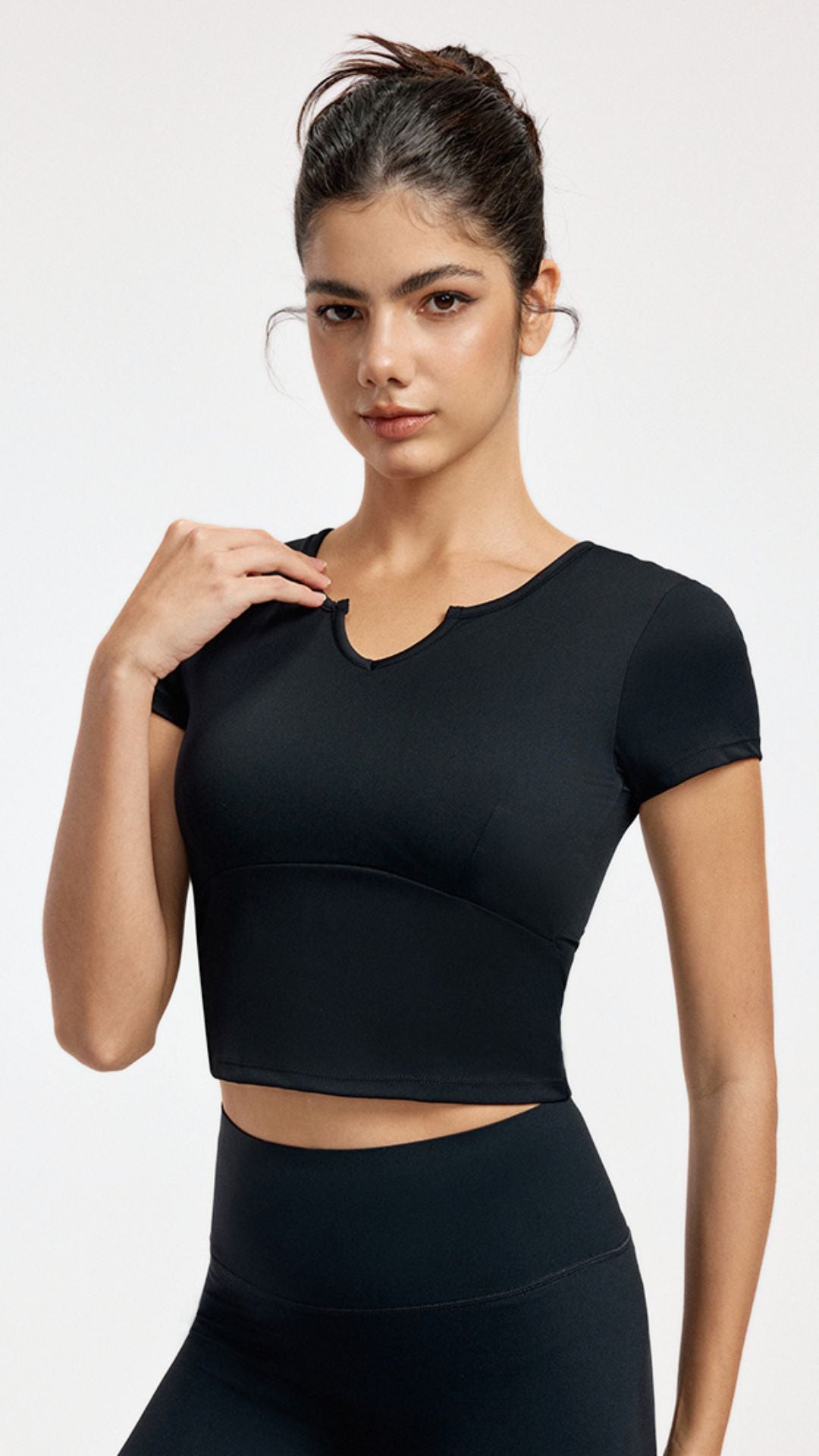 Chic Slim Fit Short Sleeve Yoga Top