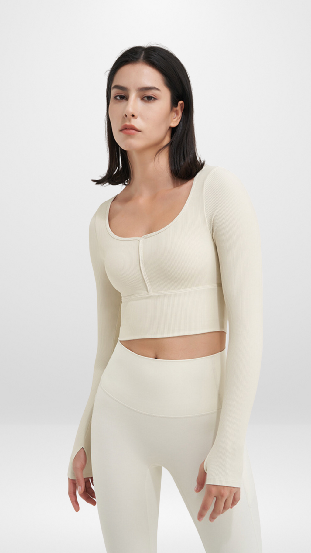 Light Ribbed Training Long Sleeve Top