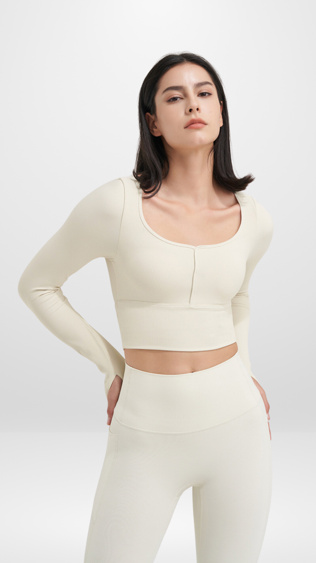 Light Ribbed Training Long Sleeve Top