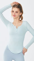 [FINAL SALE] AllDay Soft V-Neck Ribbed Long Sleeve