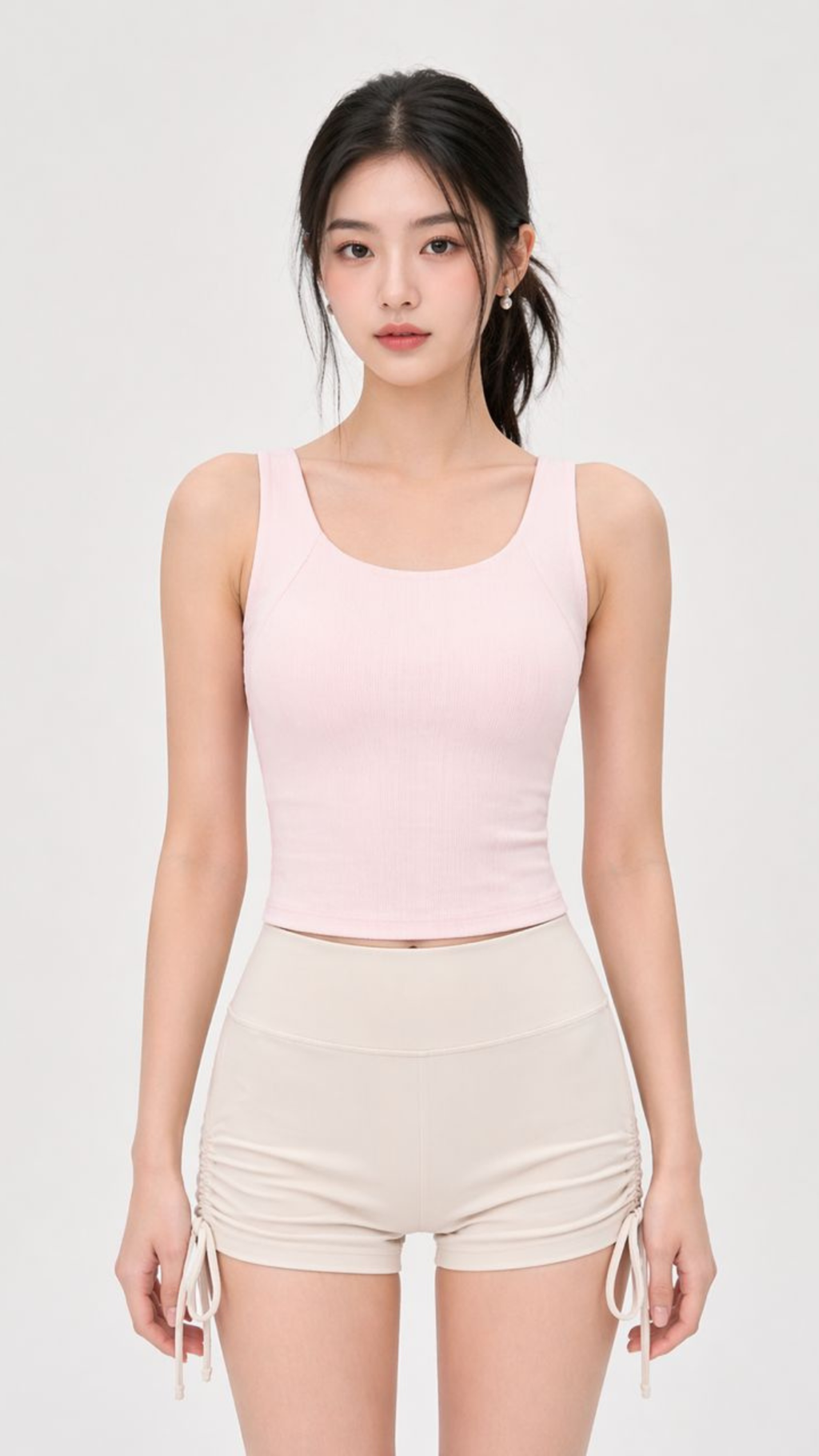 Ribbed Longline Sports Bra (Soft Pad)