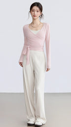 SlimFlow Side & Back Waist Tie Long Sleeve