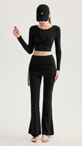 Padded Mesh Yoga Long Sleeve Top