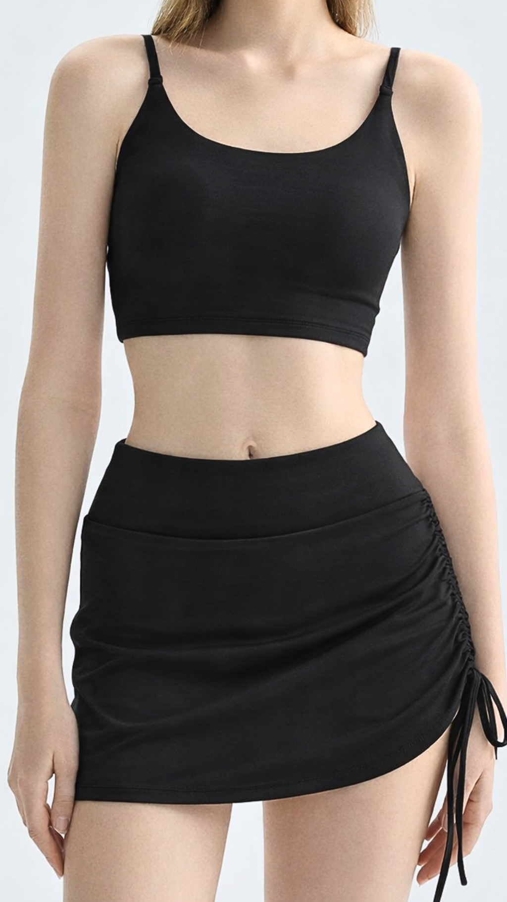 Side Drawstring Tennis Skirt