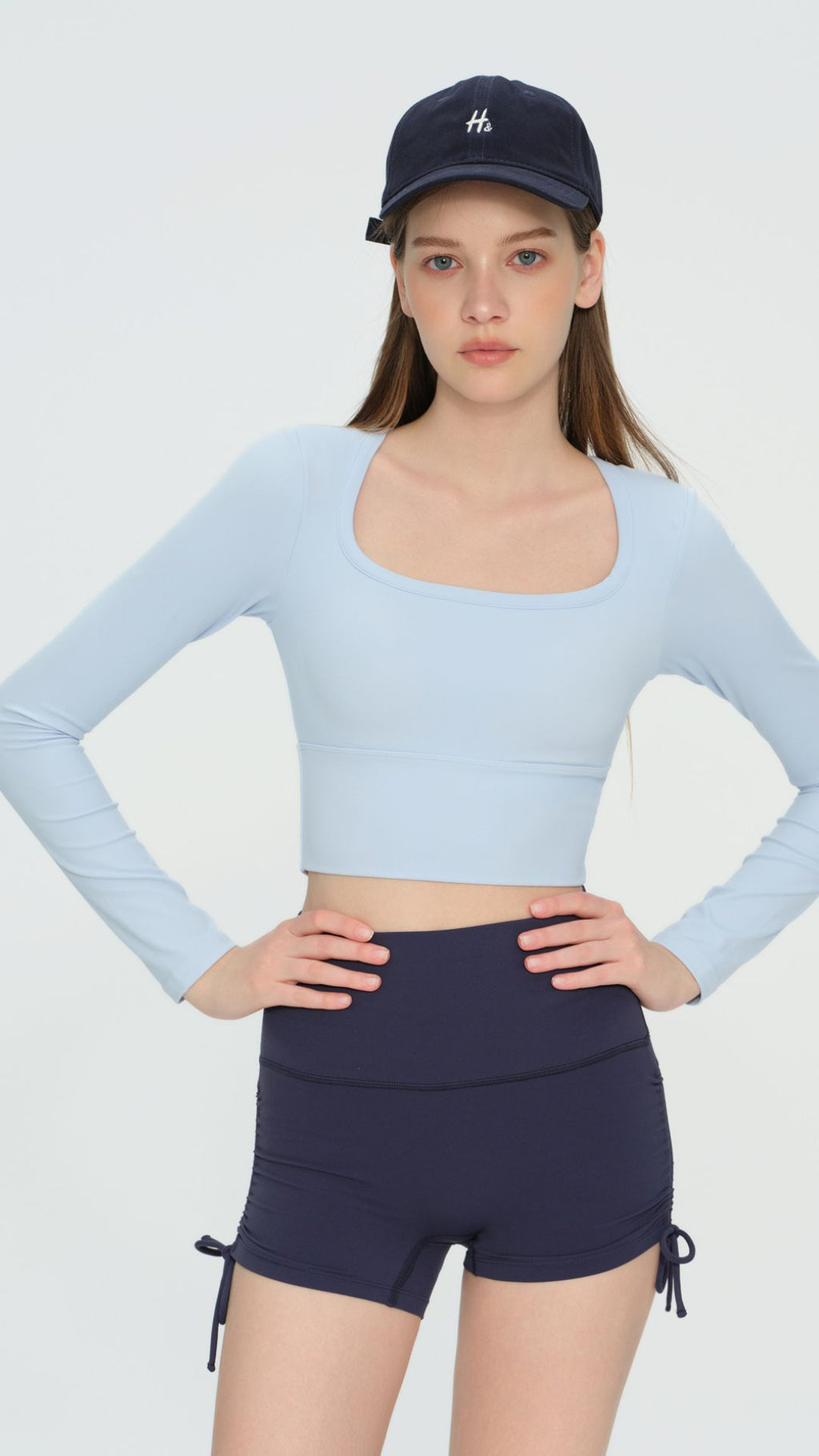 U-Curve Padded Crop Long Sleeve