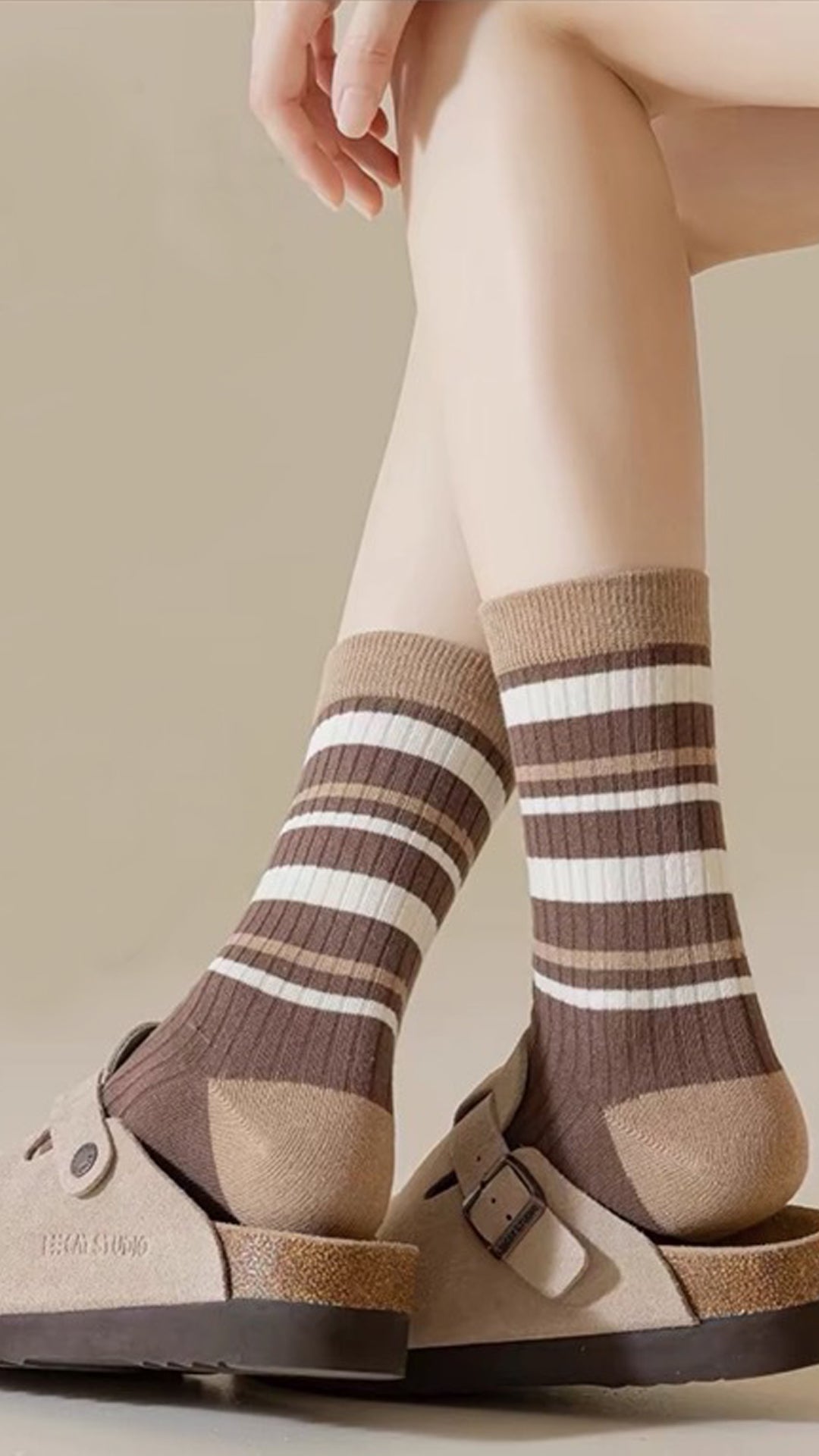 Vintage Mélange Striped Socks (5 Pairs Set)