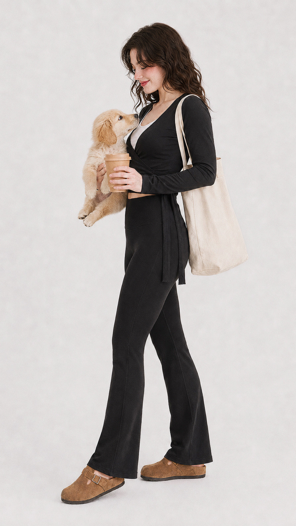 SlimFlow Side & Back Waist Tie Long Sleeve