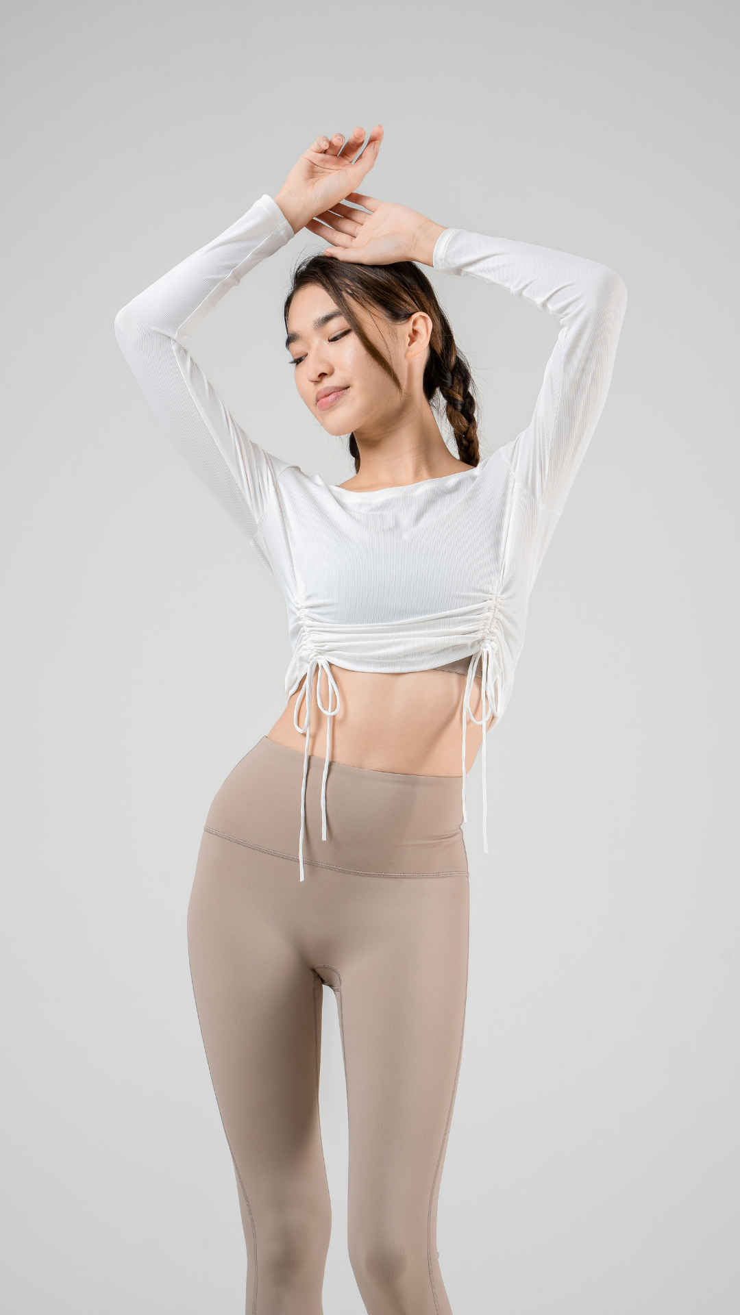 Drawstring Long Sleeve Top