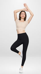 [FINAL SALE] Flexflow Button Cropped Top