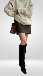 StyleCraft PU A-line Skirt