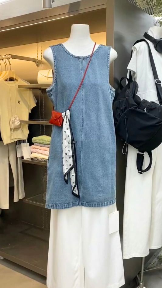 Korean Denim Short Dress