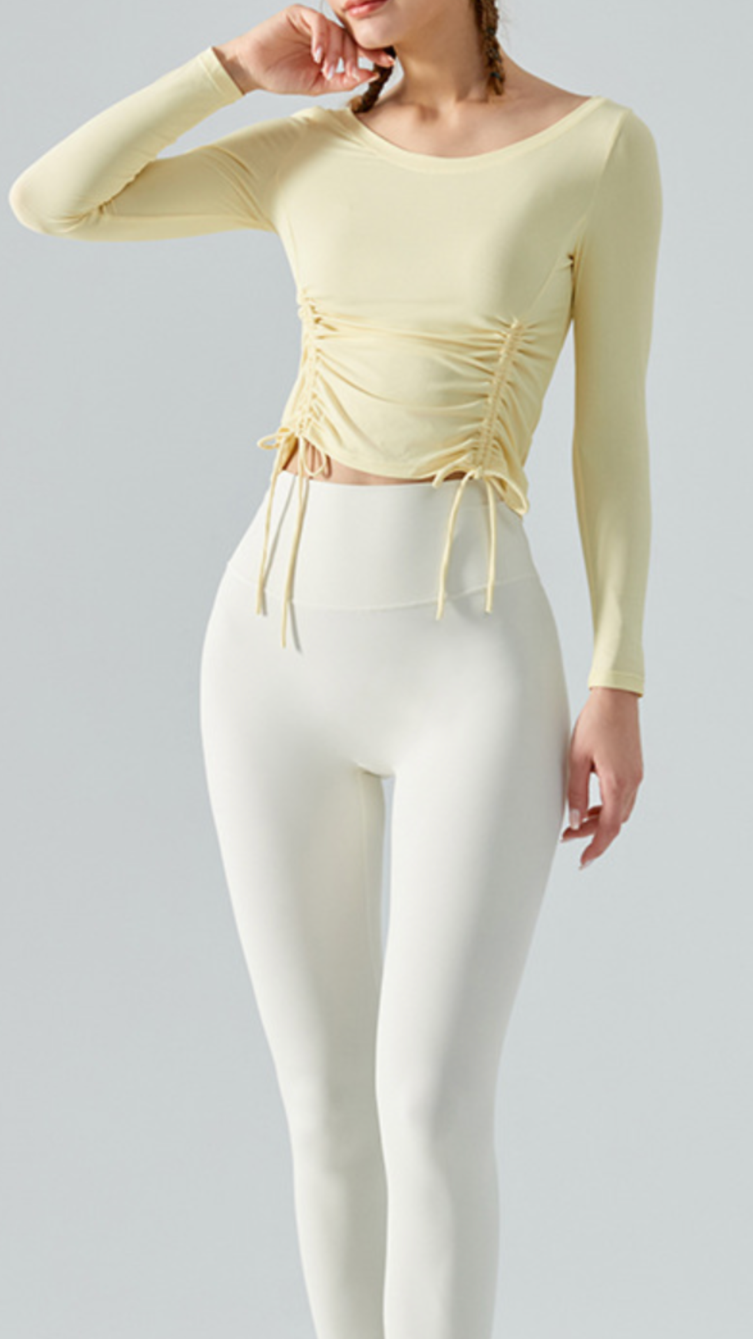 Drawstring Long Sleeve Top