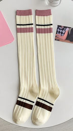 CandyStripe Knee-High Socks (2 Pairs Set)