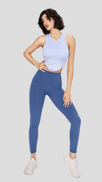 Light Ribbed Curved Comfort Sports Bra