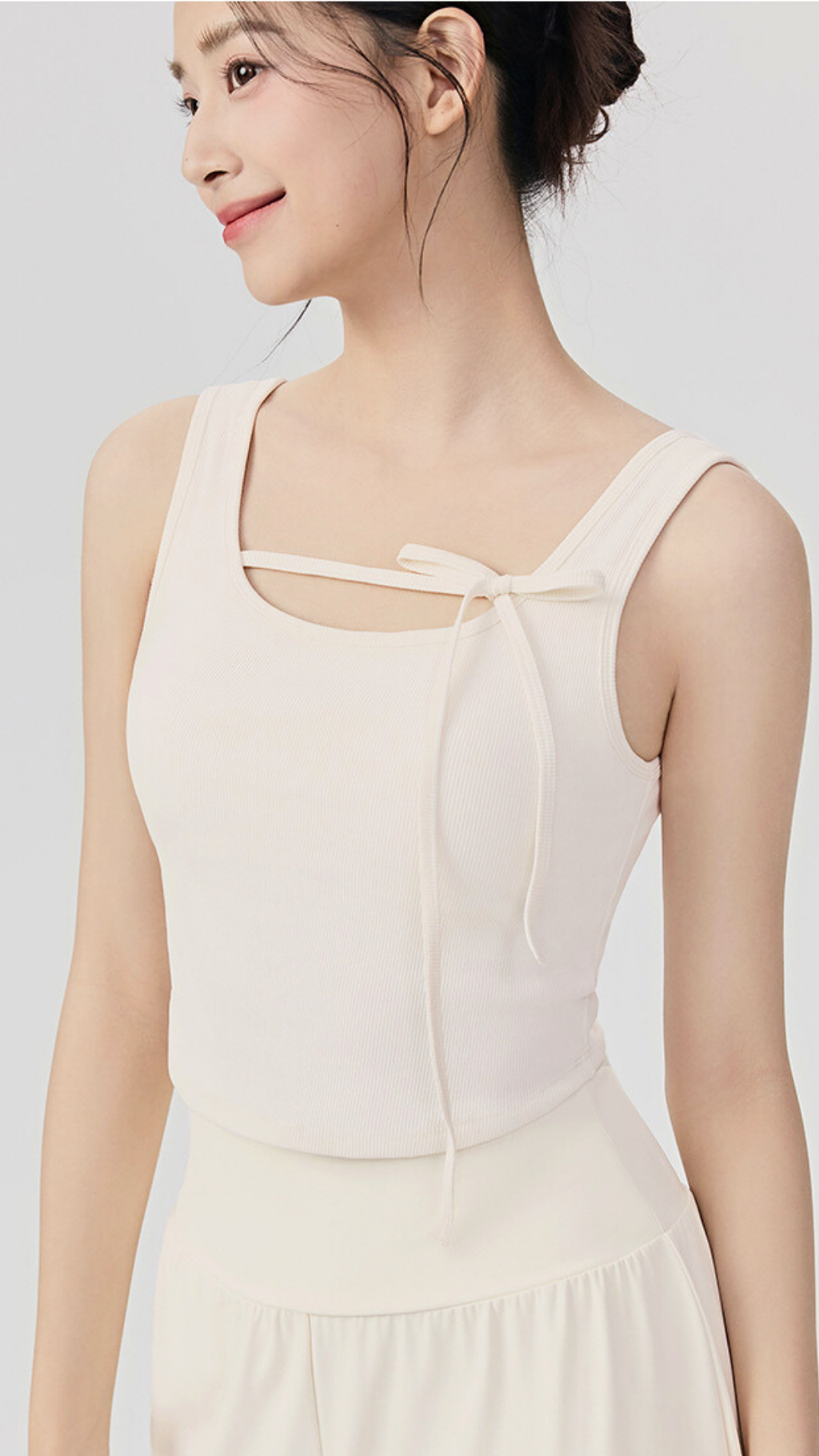 Ribbed BowTie Yoga Sports Bra