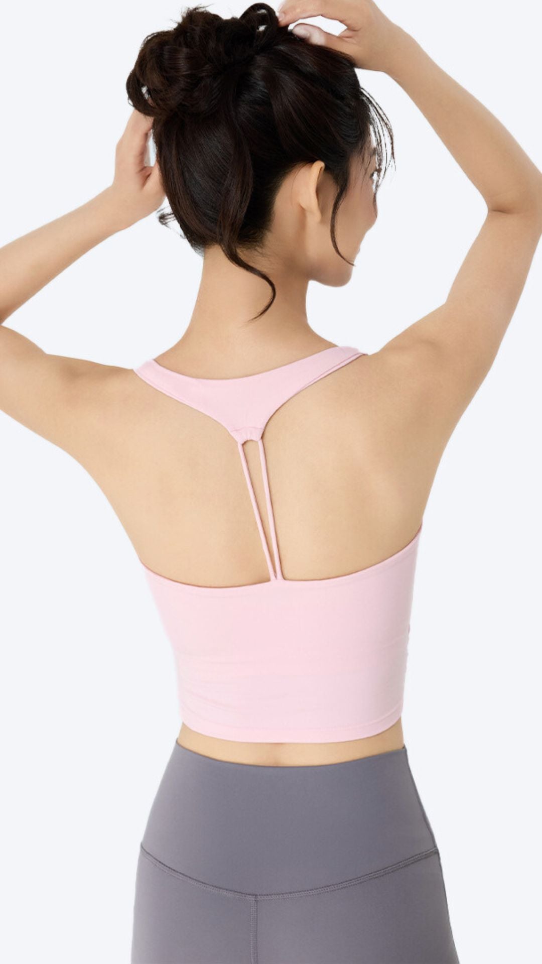 VibeMove Ruched Waist Workout Sports Bra