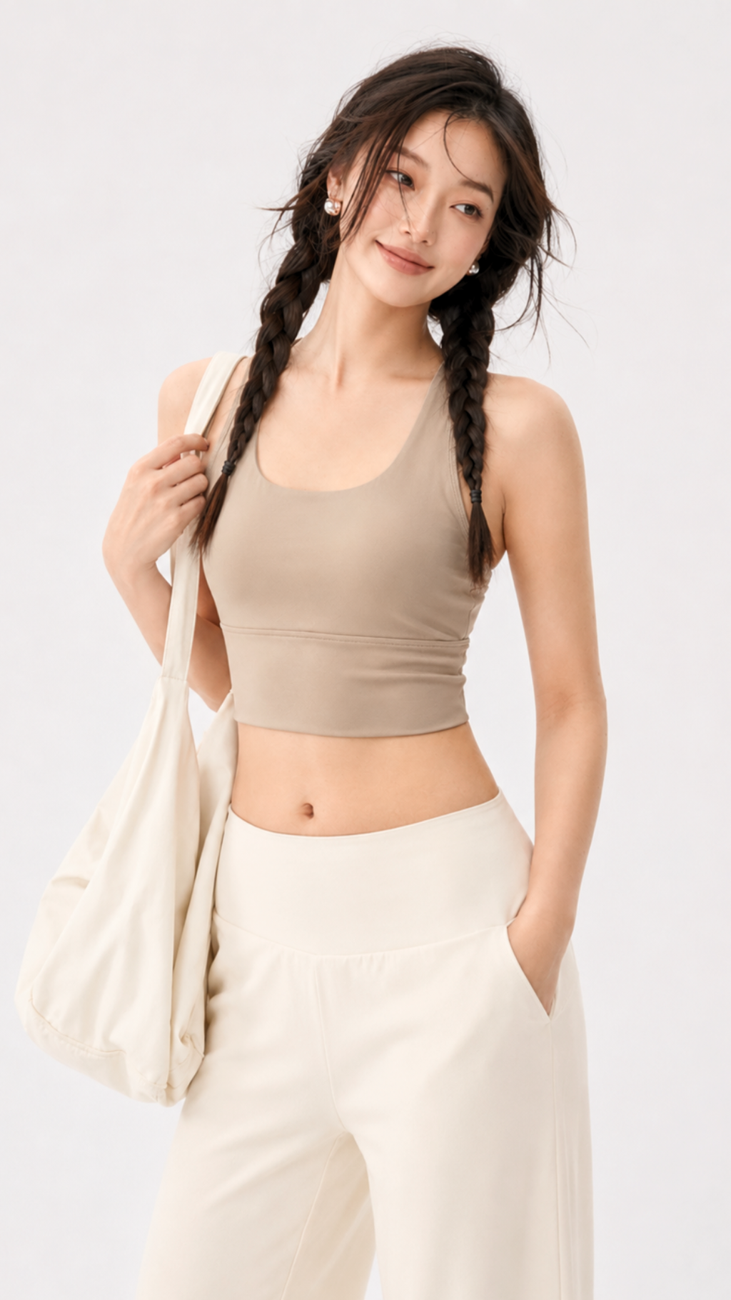 Racerback Yoga Sports Bra (Fixed Pads)
