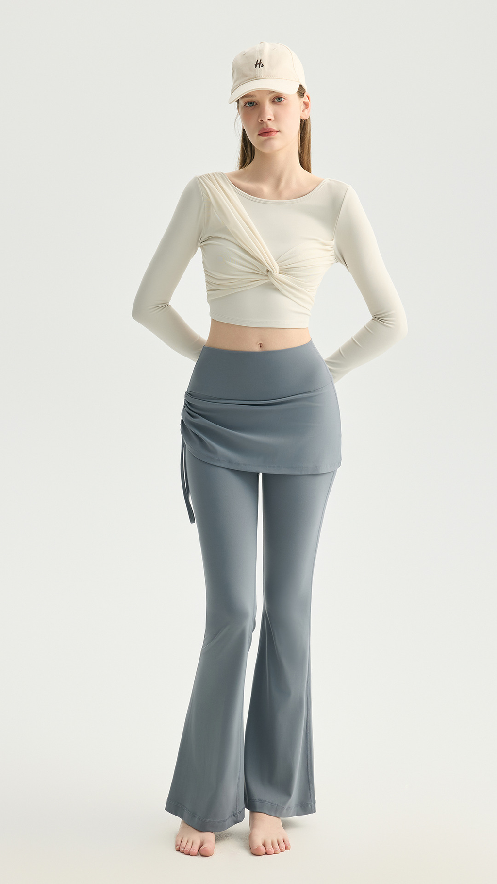Padded Mesh Yoga Long Sleeve Top