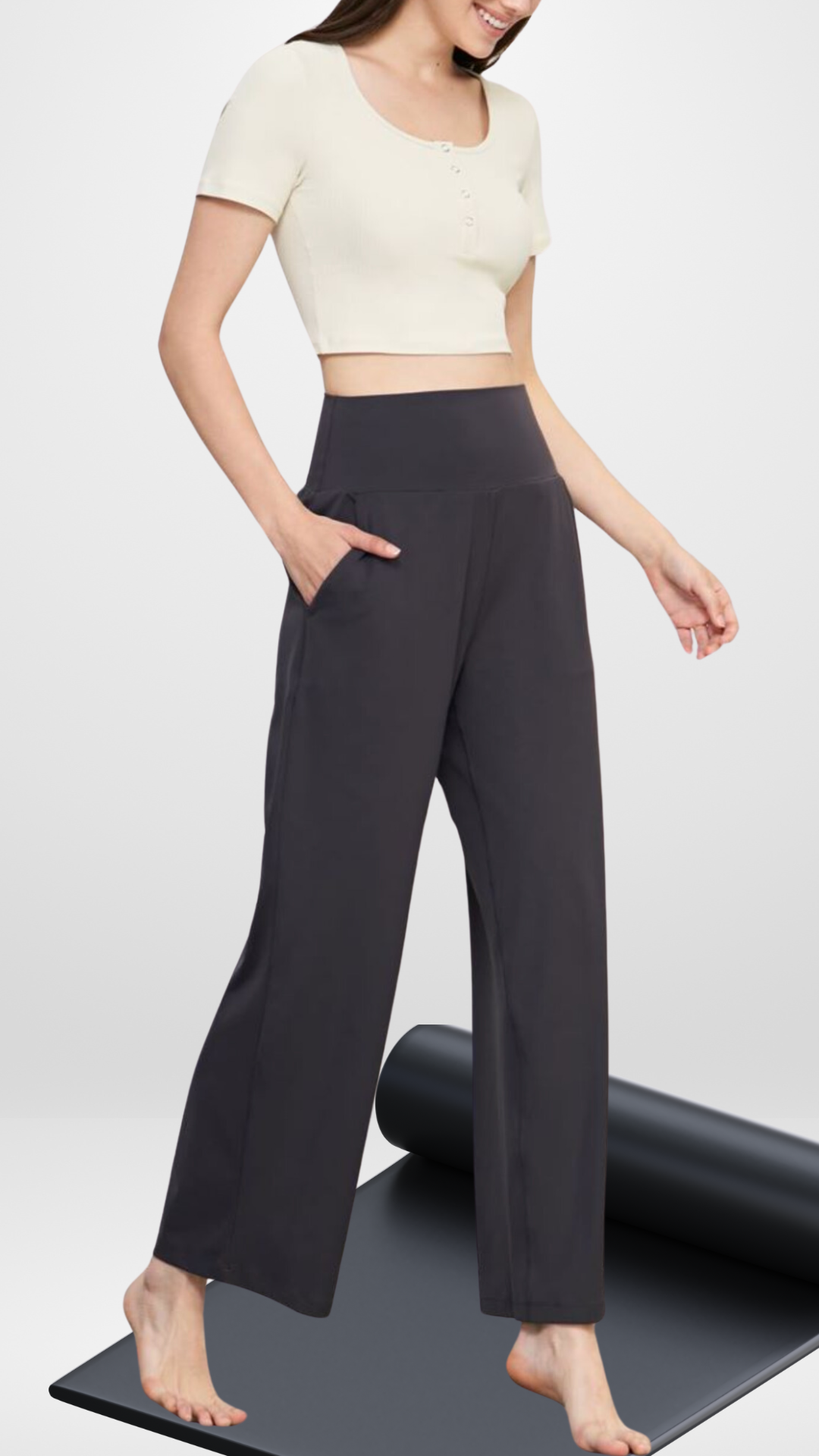Flexflow Button Cropped Top