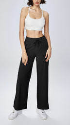 SunCool Wide-Leg Drawstring Pants