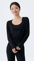 [FINAL SALE] CozyFlex Layer Drape Long Sleeve