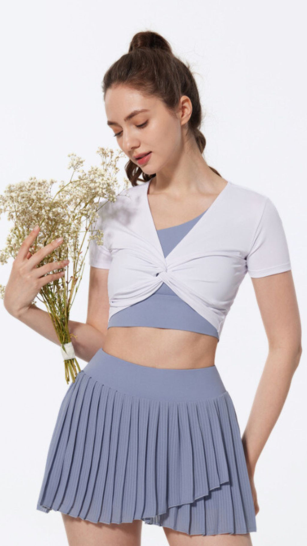 Barre Twist Short Sleeve Crop Top