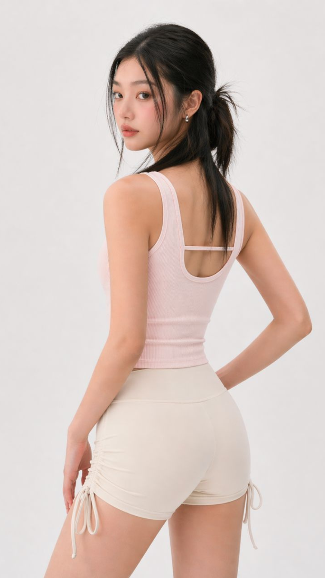 Ribbed Longline Sports Bra (Soft Pad)