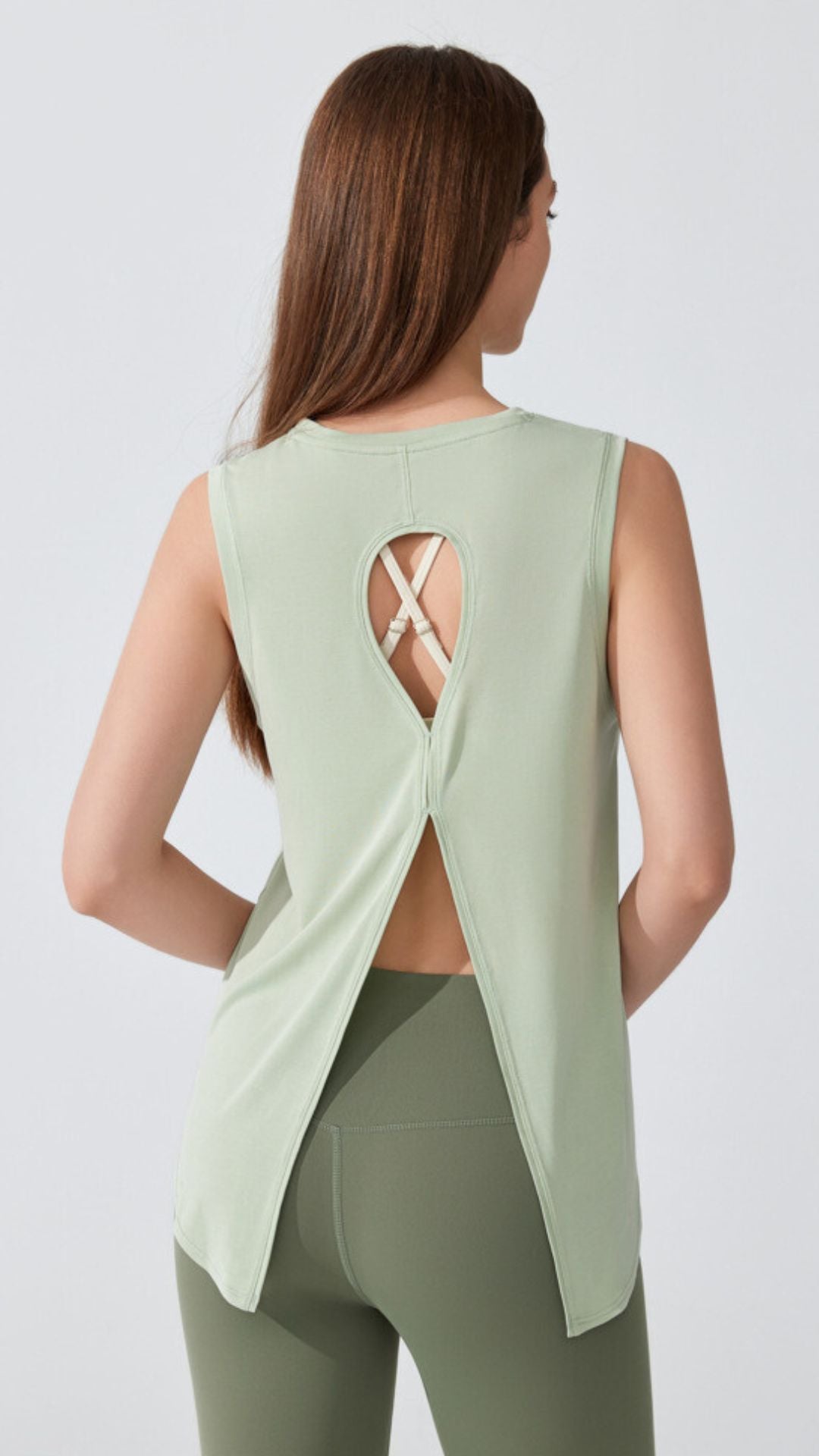 ArcGlow Back-Slit Tank Top