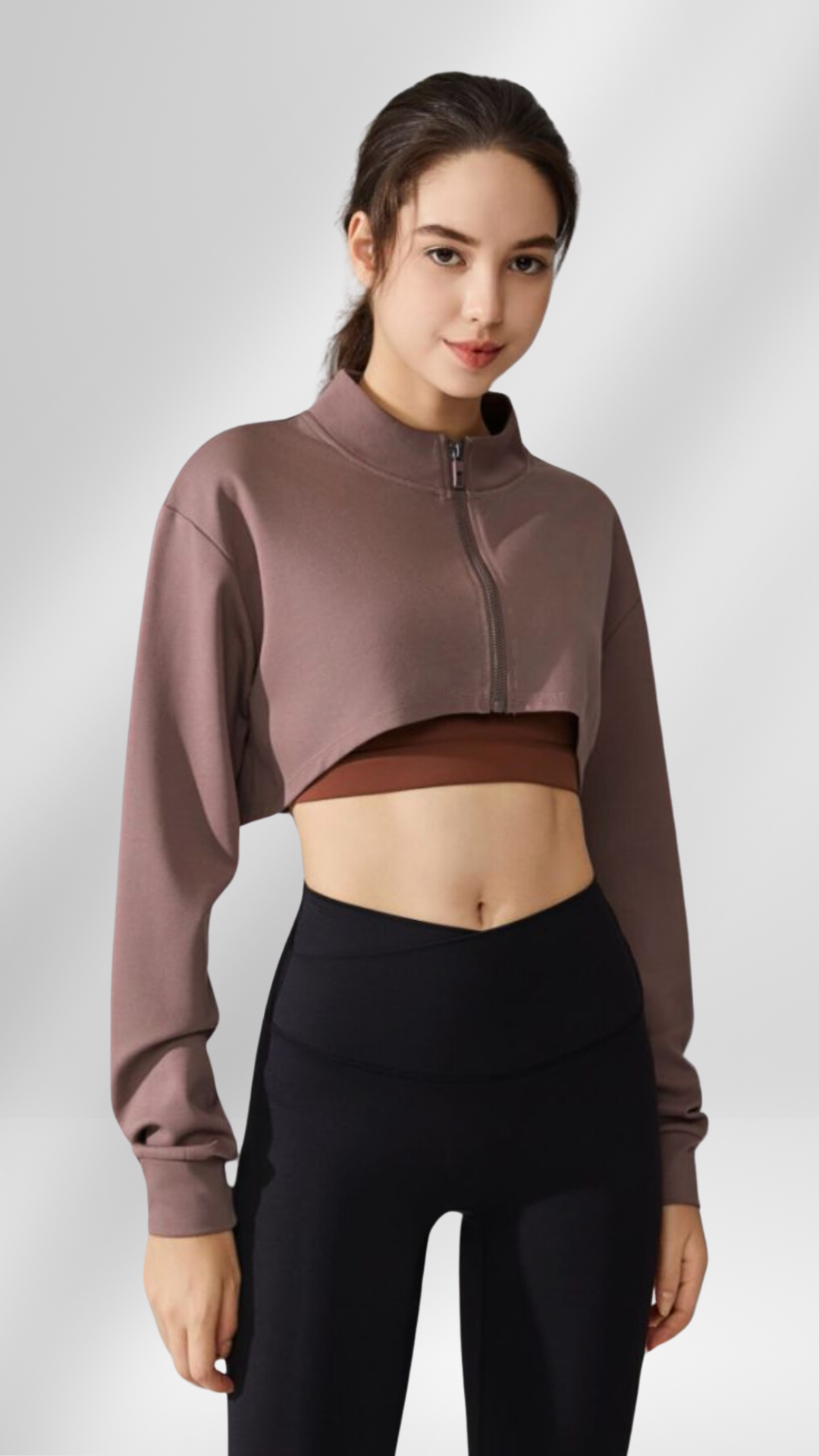 Athleisure Luxe Cropped Jacket