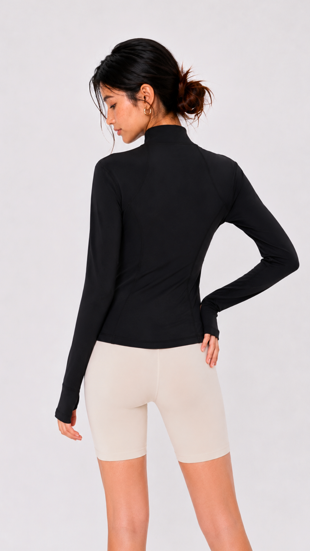 High Neck Zip-Up Jacket