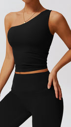 [FINAL SALE] GlowFit One-Shoulder Sports Bra