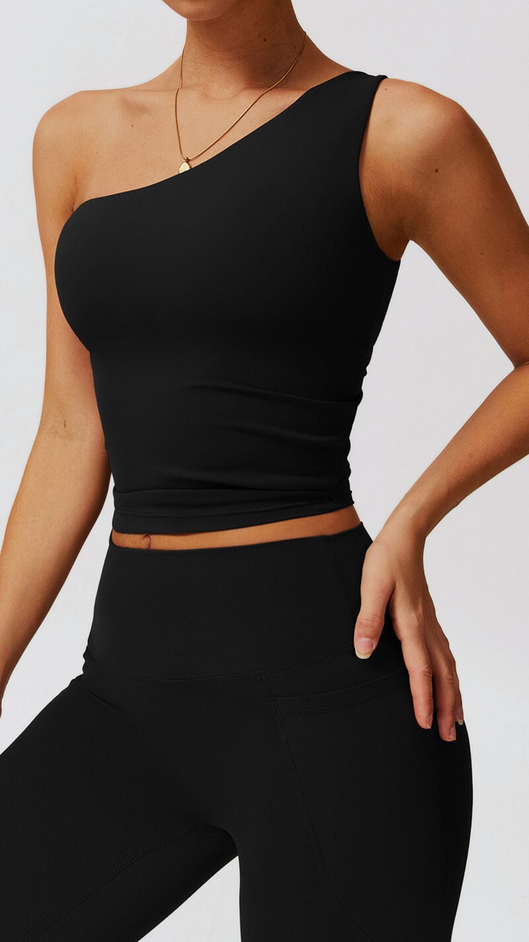 GlowFit One-Shoulder Sports Bra