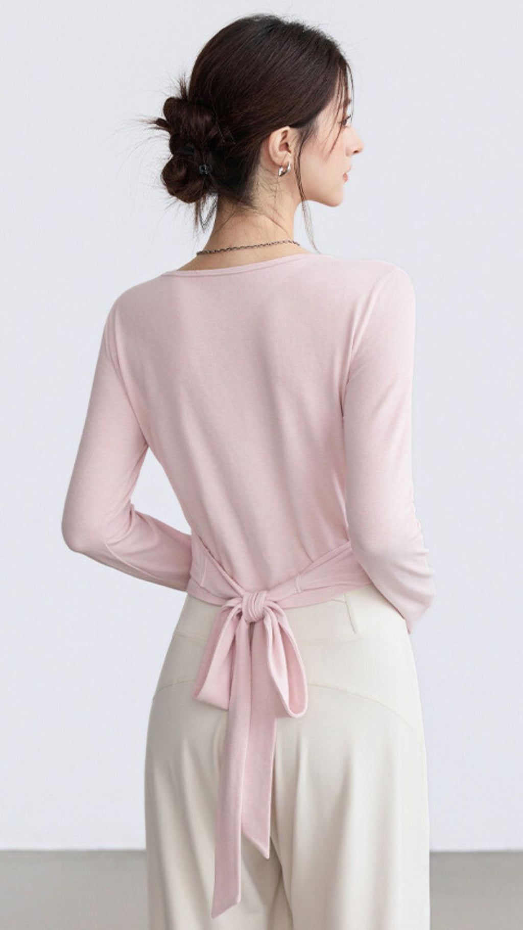 SlimFlow Side & Back Waist Tie Long Sleeve