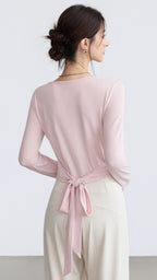 SlimFlow Side & Back Waist Tie Long Sleeve