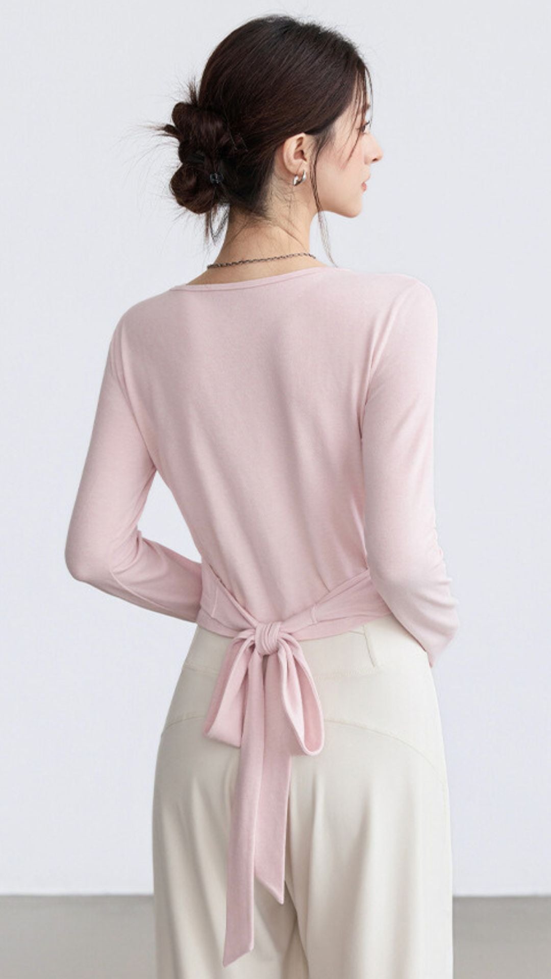 SlimFlow Side & Back Waist Tie Long Sleeve