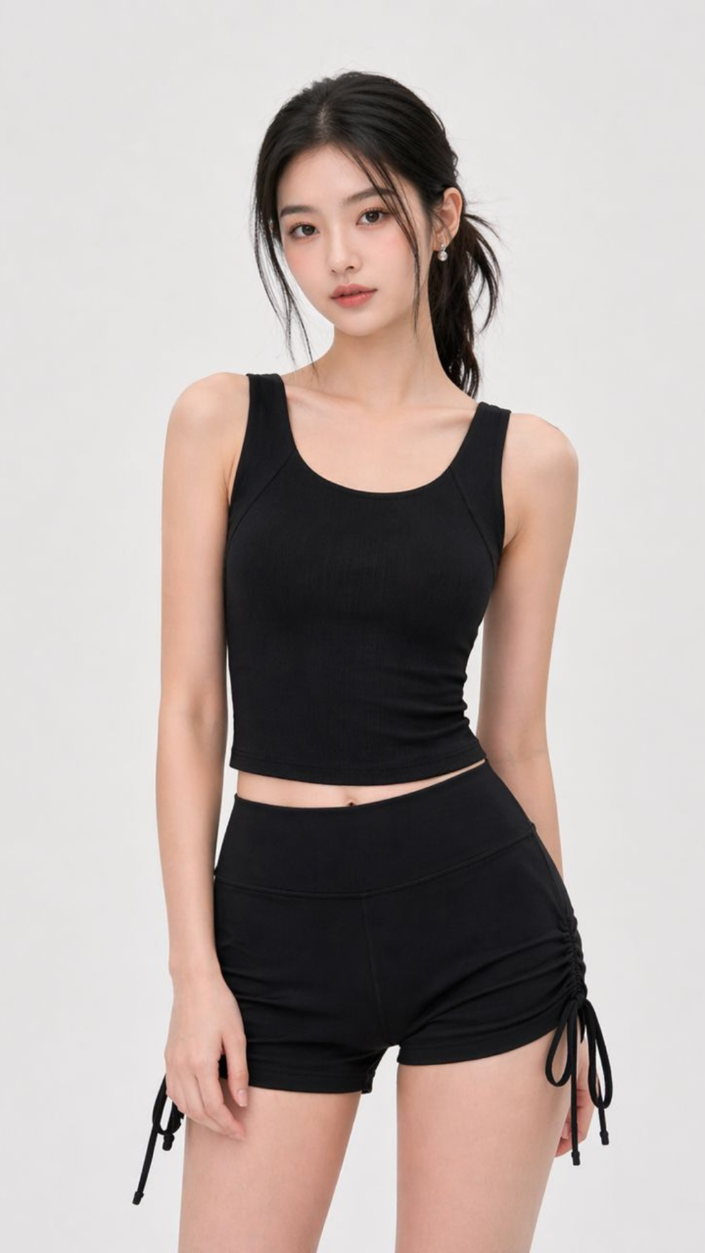 Ribbed Longline Sports Bra (Soft Pad)