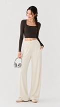 U-Curve Padded Crop Long Sleeve