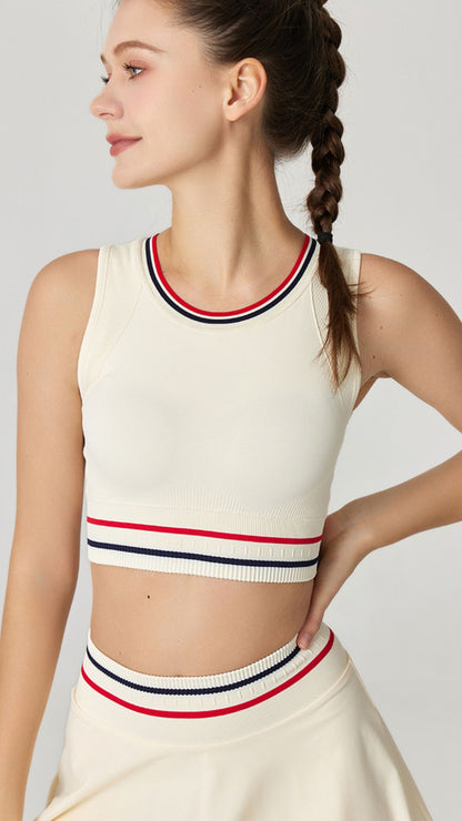 Striped Sports Bra/ Skirt