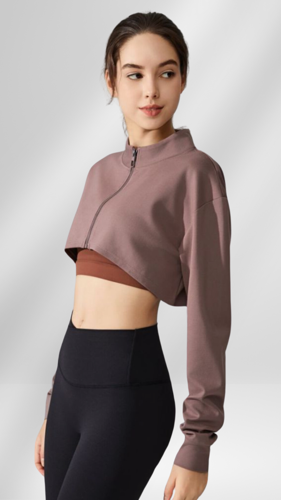 Athleisure Luxe Cropped Jacket