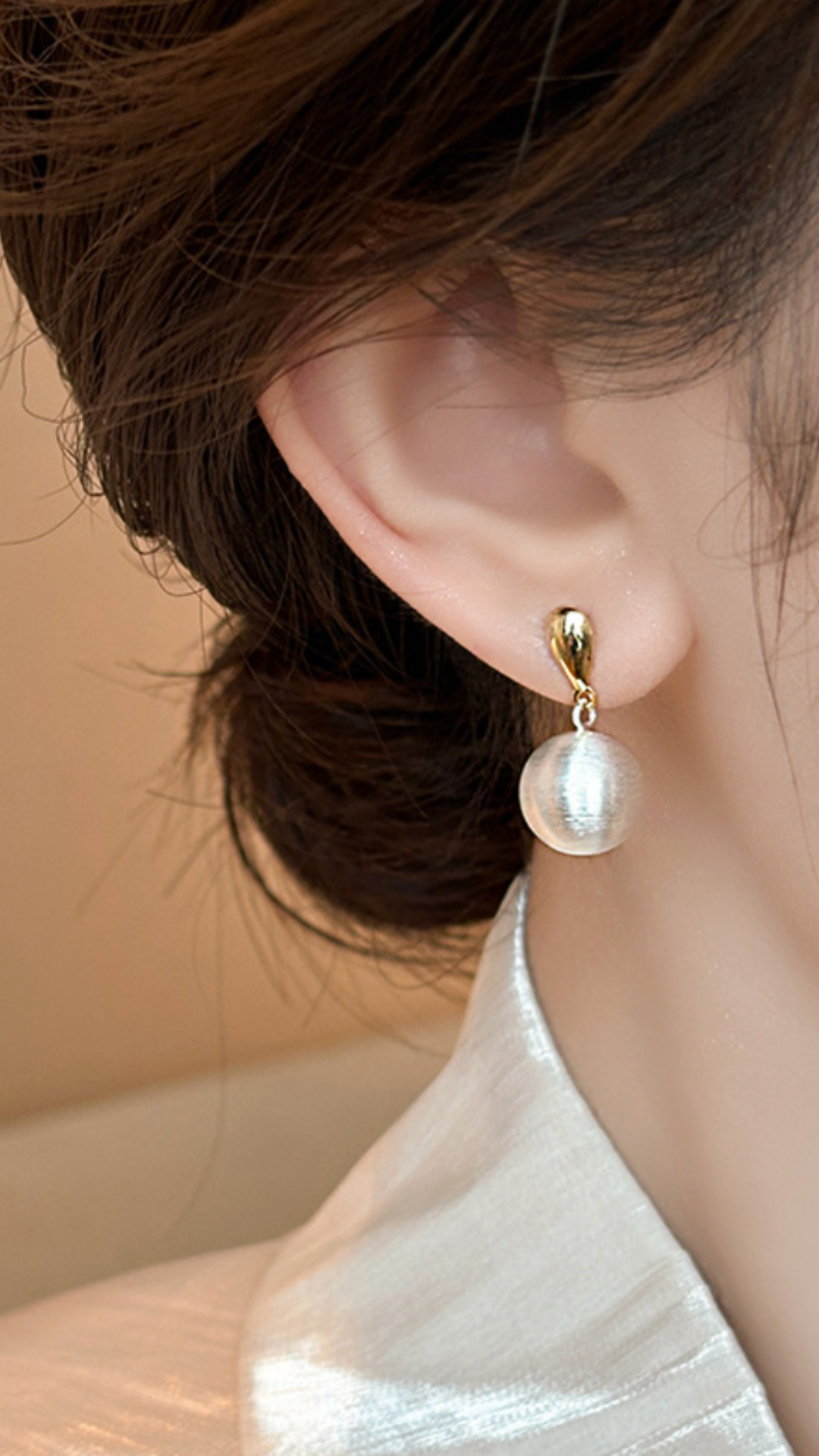 Golden Pearl Drop Earrings