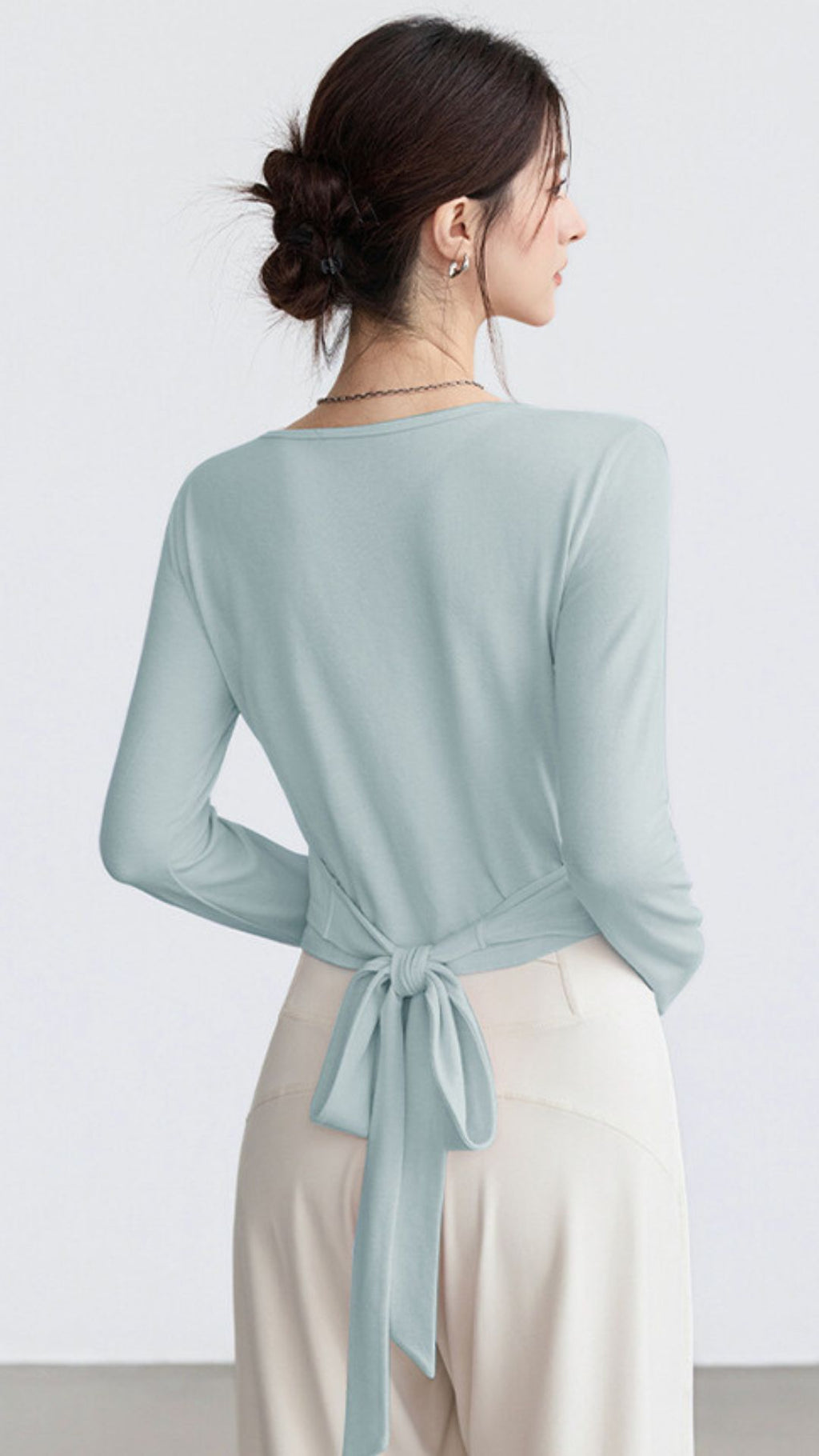 SlimFlow Side & Back Waist Tie Long Sleeve