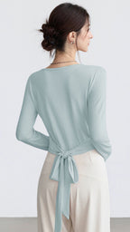 SlimFlow Side & Back Waist Tie Long Sleeve